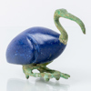 FIGUR, brons och lapis lazuli, ibis, föreställande guden Thoth, 1900-tal