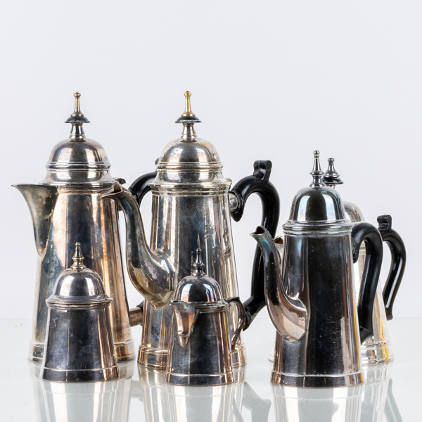 KANNOR OCH BURK, nysilver, Indien, sannolikt 1900-talets mitt