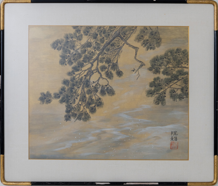 OIDENTIFIERAD KONSTNÄR, sidenmåleri, Kina, 1900-tal