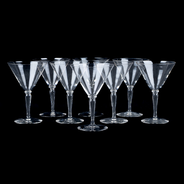 COCKTAILGLAS, 8 st, glas, 1900-tal