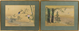 OIDENTIFIERAD KONSTNÄR, 2 st, sidenmåleri, Kina, 1900-tal
