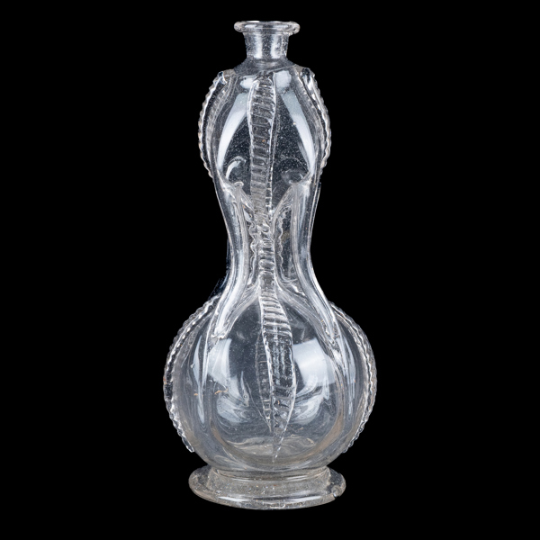 KLUCKFLASKA, glas, 1700-/1800-tal