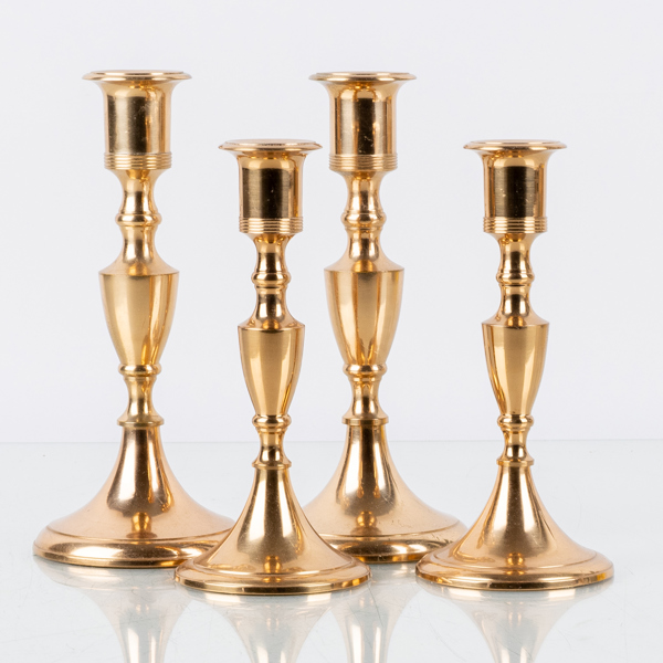 LJUSSTAKAR, 2 par, malm, 1900-tal