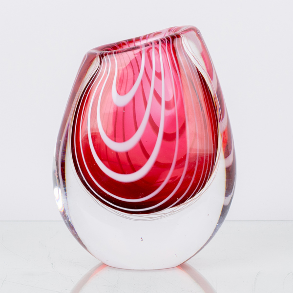 VICKE LINDSTRAND, vas, glas, "Zebra", Kosta