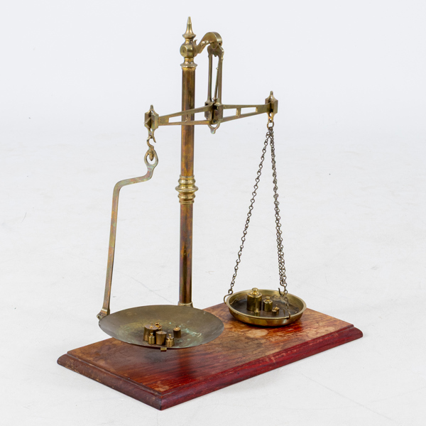 VÅG, mässing, W&T Averyl Markers, Birmingham, England, tidigt 1900-tal