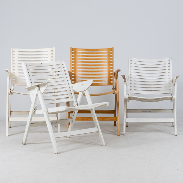 NICO KRAJL, 4 st, fällstolar, "Rex" Product Stol, 1900-talets andra hälft