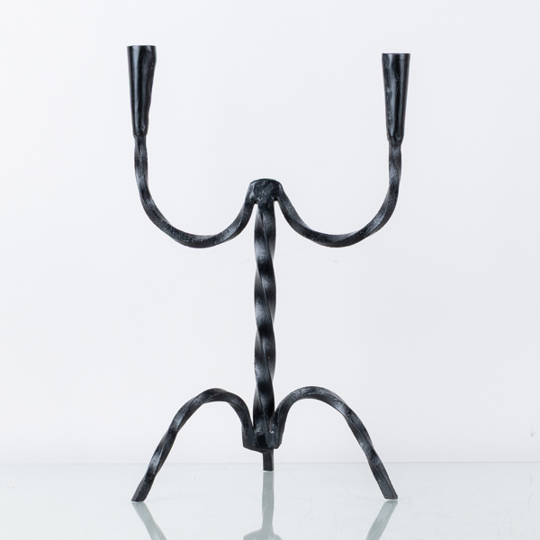 KANDELABER, smide, allmoge, 1900-tal