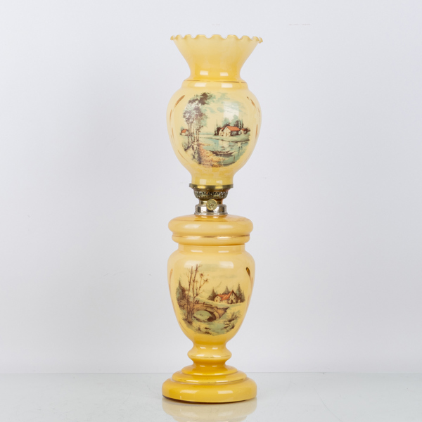 BORDSFOTOGENLAMPA, glas, sannolikt tidigt 1900-tal