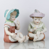 FIGURER, 2 st, biskviporslin, 1900-tal, större modell
