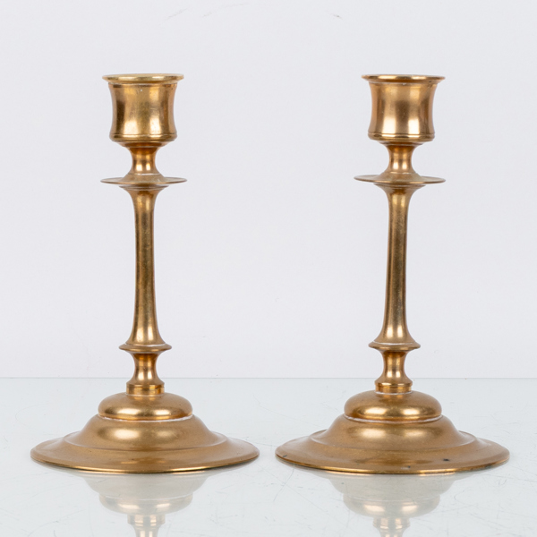 LJUSSTAKAR, 1 par, mässing, WMF, 1900-tal