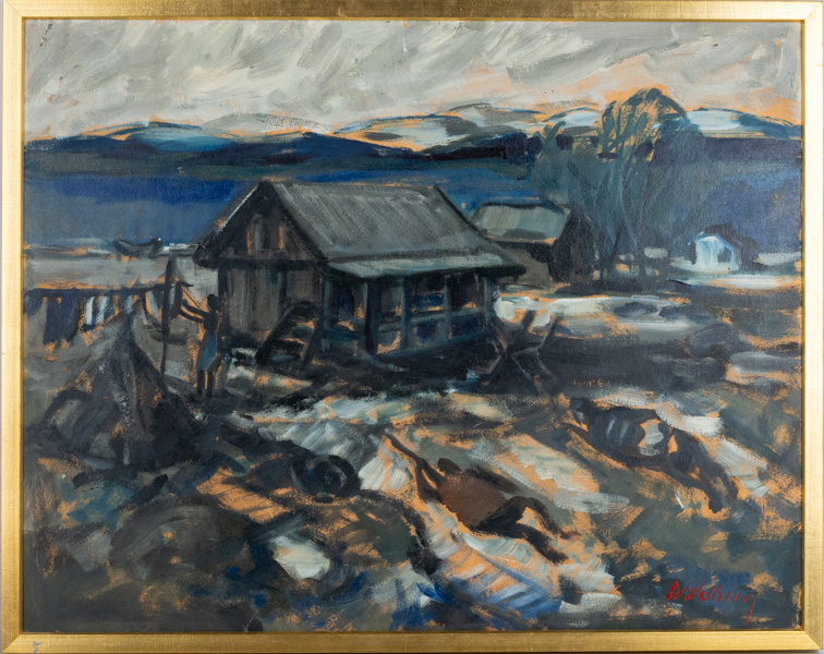 DAG BJÖRN HELLSING (född 1923), olja på pannå, signerad