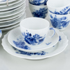 ROYAL COPENHAGEN, 24 del kaffeservis, för 10 personer, "Blå Blomst"