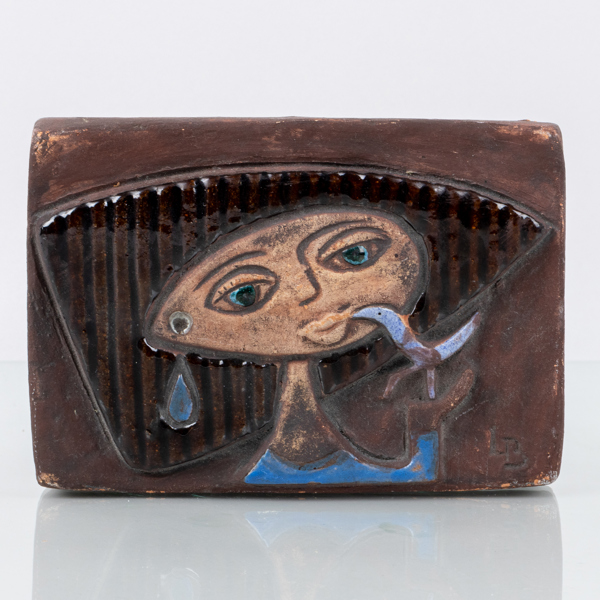 LARS BERGSTEN, väggrelief, keramik, signerad