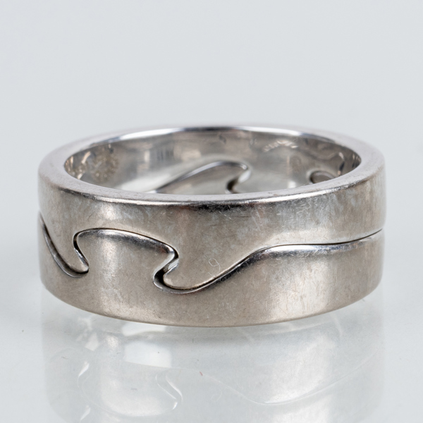 NINA KOPPEL, 2 st ringar, ''Fusion'', 18k vitguld, Georg Jensen, Danmark