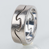 NINA KOPPEL, 2 st ringar, ''Fusion'', 18k vitguld, Georg Jensen, Danmark