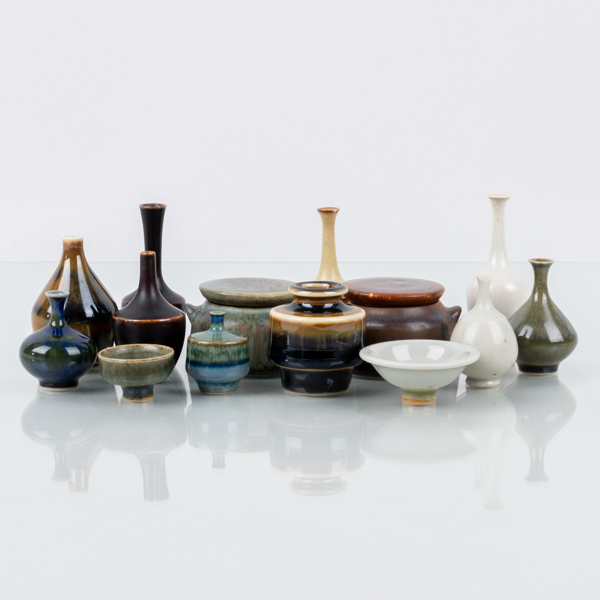 SAMLING MINIATYRER, 14 st, stengods, Höganäs och Carl-Harry Stålhane, Rörstrand