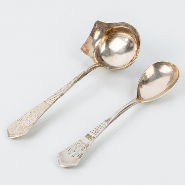 SERVERINGSBESTICK, 2 st, silver, Finland 1914