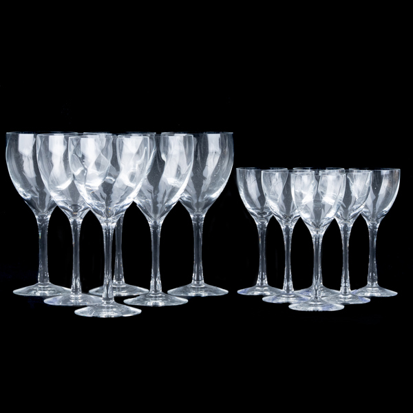 BERTIL VALLIEN, 12 del, servisglas, "Chateau", Kosta Boda, 1900-talets andra hälft