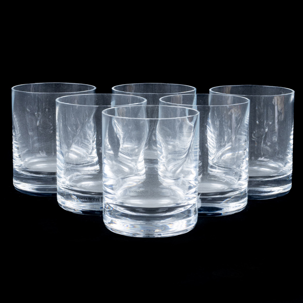 BERTIL VALLIEN, 6 st, whiskyglas, "Chateau", Kosta Boda, 1900-talets andra hälft