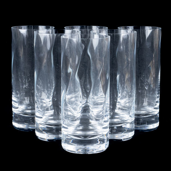 BERTIL VALLIEN, 6 st, highballglas, "Chateau", Kosta Boda, 1900-talets andra hälft
