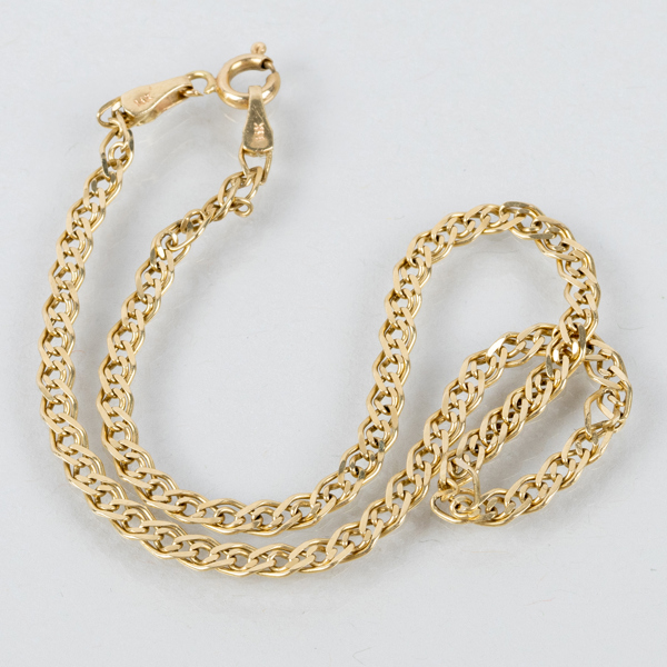 ARMBAND, 14k guld, x-länk