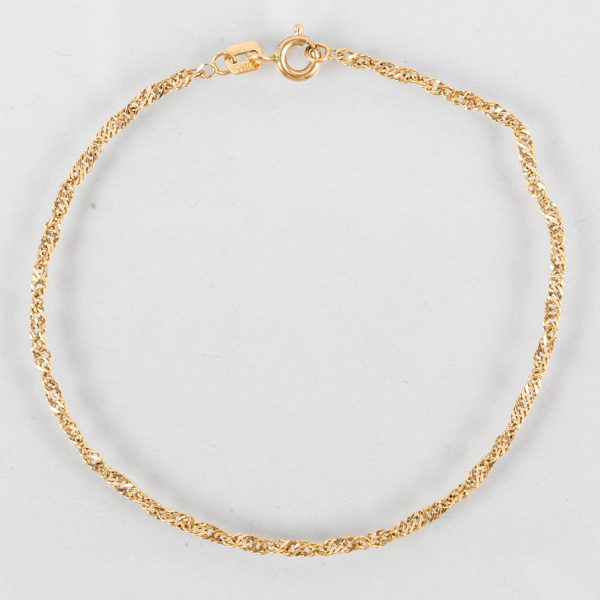 ARMBAND, 18k guld, fantasilänk