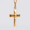 HÄNGE MED HALSKEDJA, 18k guld, i form av kors