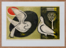 KERSTIN LUNDBERG-STENMAN, färglitografi, "Duvor", signerad, daterad -61 och numrerad 173/200