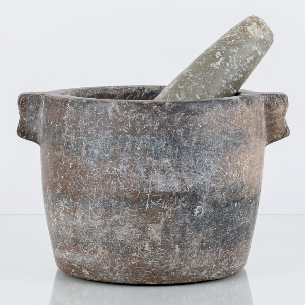 MORTEL MED STÖT, kalksten, 1800-tal