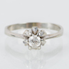 ENSTENSRING, 18k vitguld, med gammalslipad diamant ca 0.20 ct