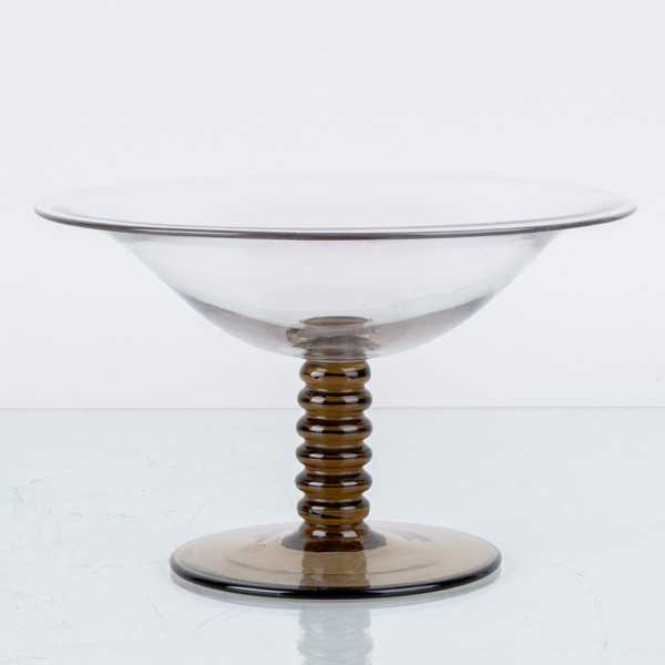 SKÅL PÅ FOT, glas, sannolikt Sandvik, 1930-/40-tal