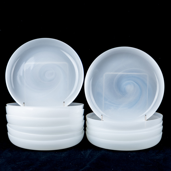 ASSIETTER, 11 st, glas, 1900-talets andra hälft