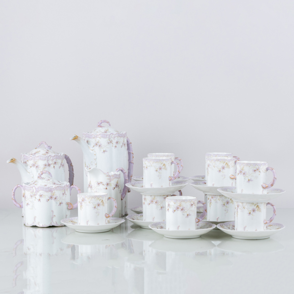 KAFFESERVIS, 16 del, porslin, "Monbijou", Rosenthal, 1900-talets första hälft