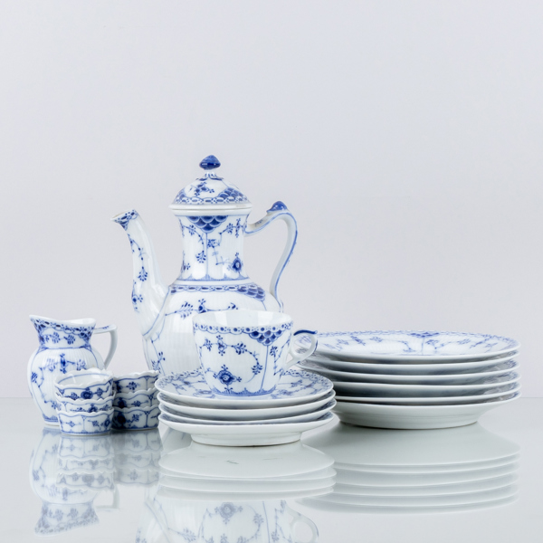 ROYAL COPENHAGEN, 15 del, servisporslin, "Musselmalet", Danmark