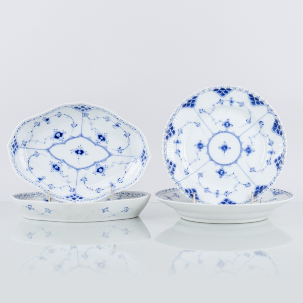 ROYAL COPENHAGEN, 4 del, servisporslin, "Musselmalet", Danmark