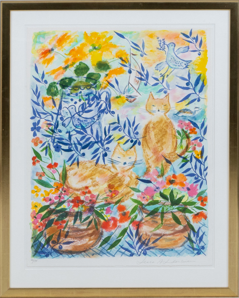 LENA LINDERHOLM (född 1947), färglitografi, signerad och numrerad 123/190