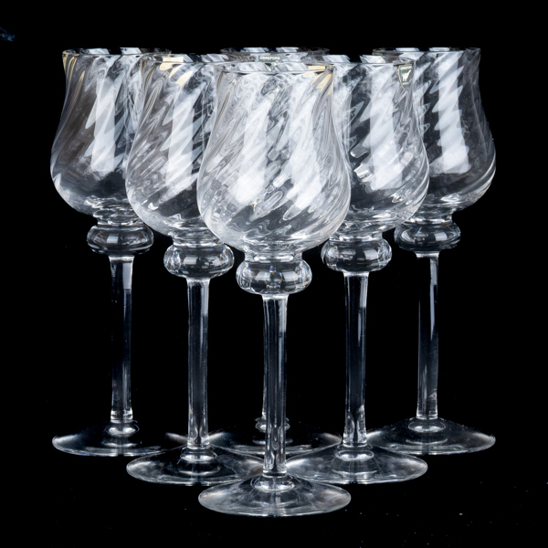 JAN JOHANSSON, 6 st, vinglas, "Berit", Orrefors