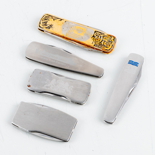 FICKKNIVAR, 5 st, metall, 1900-tal