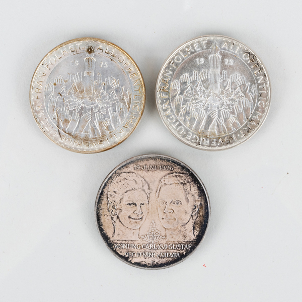 JUBILEUMSMYNT, 3 st, silver, 1975-/76