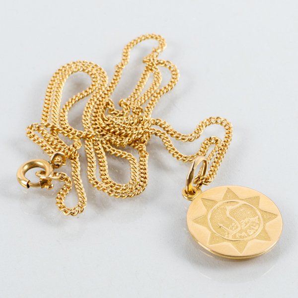 HALSKEDJA MED HÄNGE, 18k guld