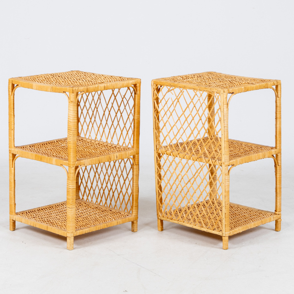 SÄNGBORD, 1 par, rotting, 1900-talet andra hälft