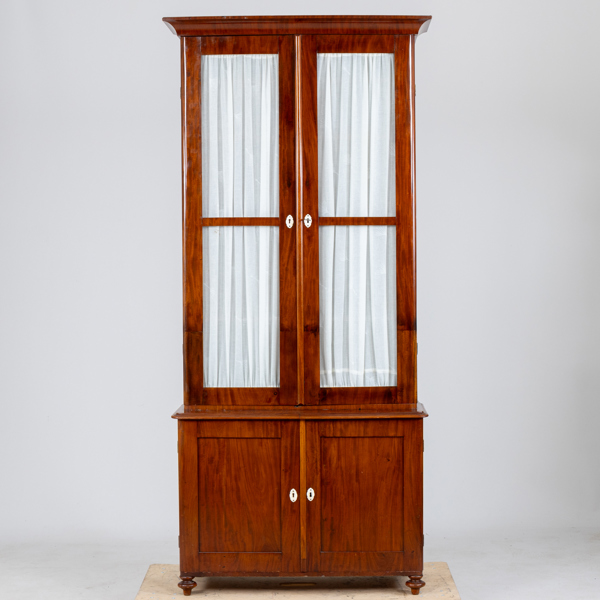 BOKSKÅP, med vitrin, 1800-talets andra hälft 