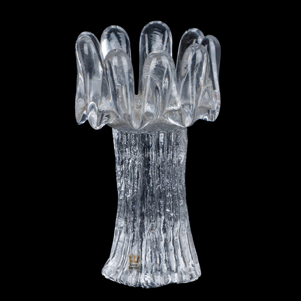 GÖRAN WÄRFF, ljuslykta, glas, "Sunflower", Kosta, 1900-talets andra hälft 