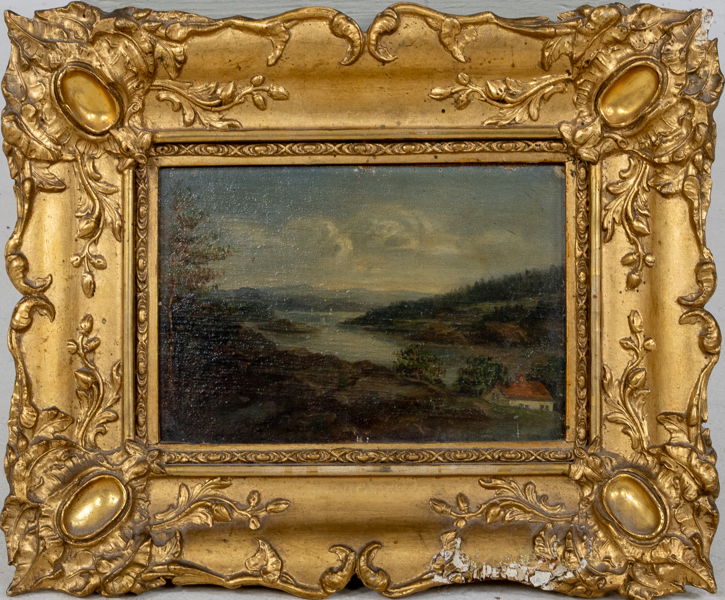 OKÄND KONSTNÄR, olja på pannå, 1800-tal, osignerad