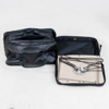 WEEKENDBAG OCH RESEGARDEROB, svart skinn, 2000-tal