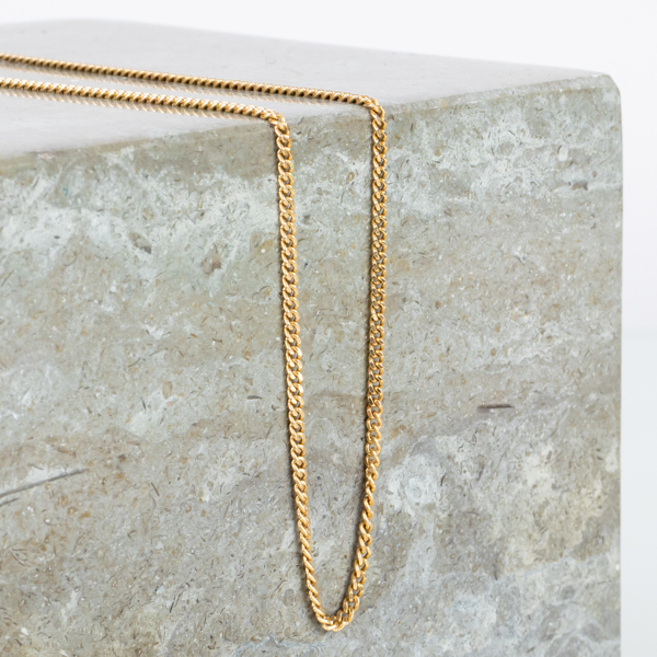 HALSKEDJA, 18k guld, längd 38 cm