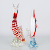 SKULPTURER, 2 st, glas, Murano, 1900-tal