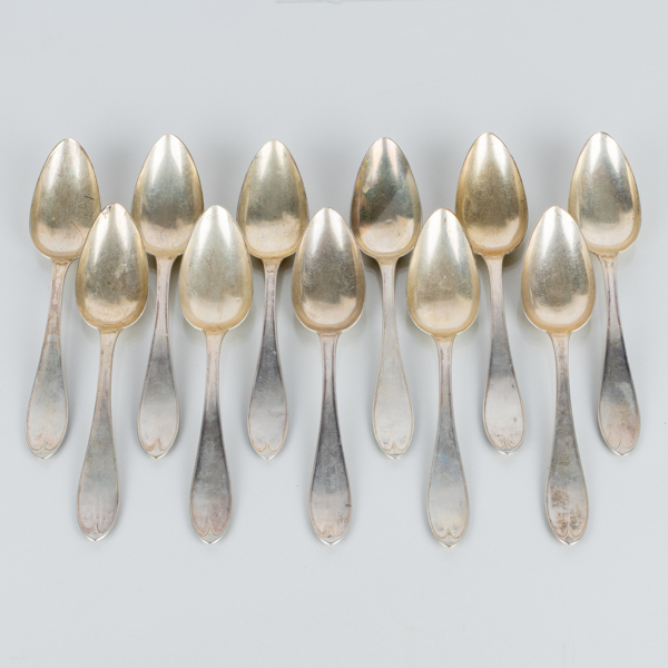 SAM PETTERSSON, 11 st matskedar, silver, Norrköping, 1910-/20-tal