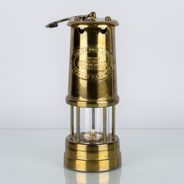 GRUVLYKTA, mässing, British Coal Mining Company Wales UK, 1900-tal