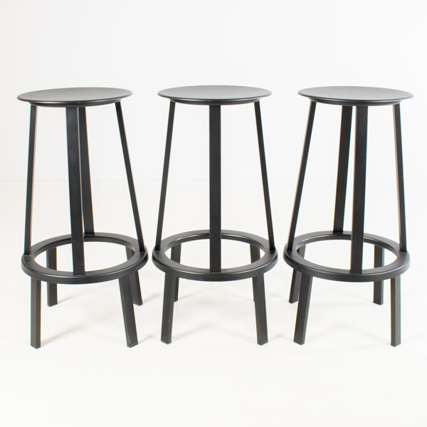 LEON RANSMEIER, 3 st barstolar, "Revolver", Wrong London, HAY